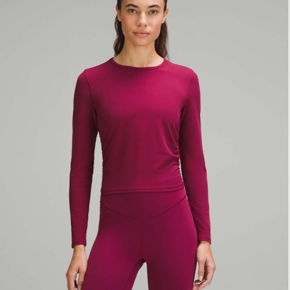 Lululemon All It Takes Nulu Long-Sleeve Shirt Deep Luxe Size 12
